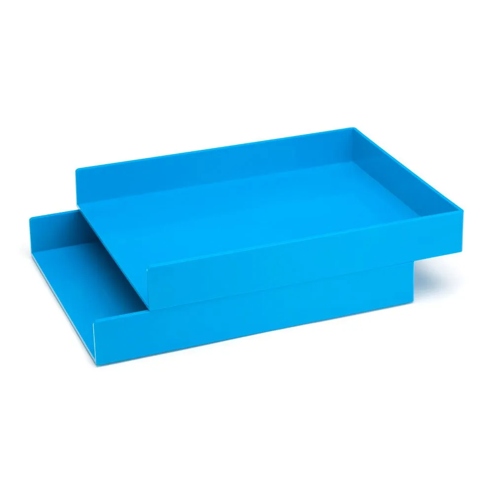 2 Letter Tray Pool Blue 13.75