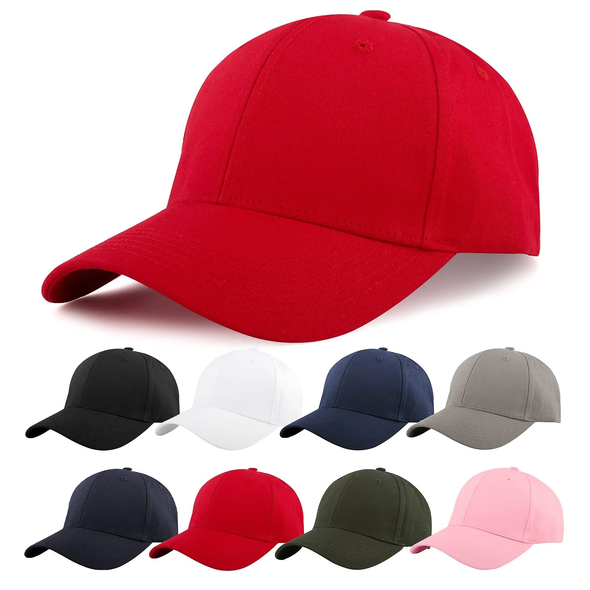 2pcs Cotton Baseball Caps Outdoor Men's Women's Children's Advertising Sunshade Hat Printing Embroidery Adjustable C