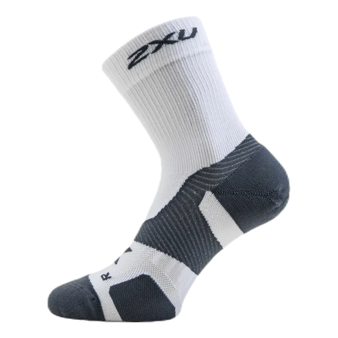 2xu Vectr Cushion Crew Socks White/Grey