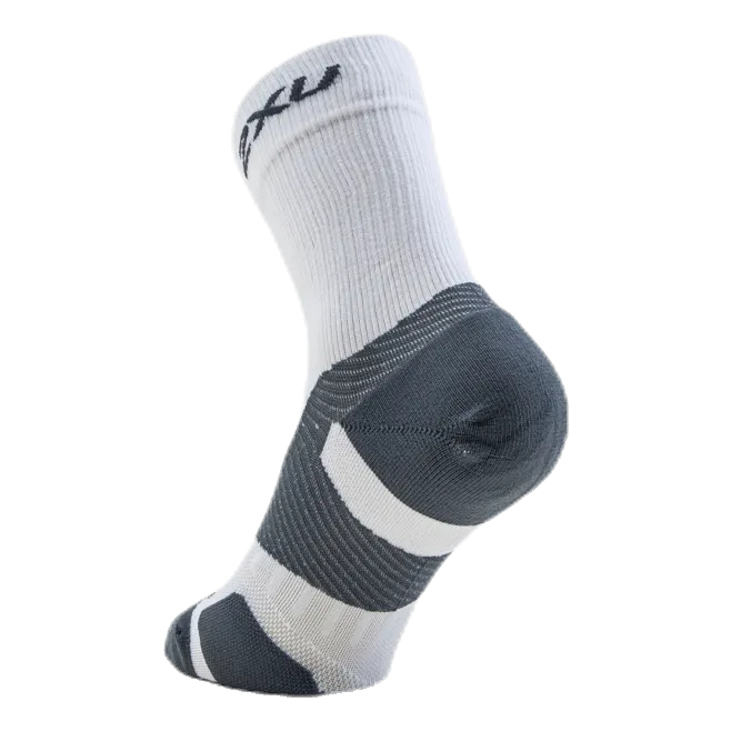 2xu Vectr Cushion Crew Socks White/Grey