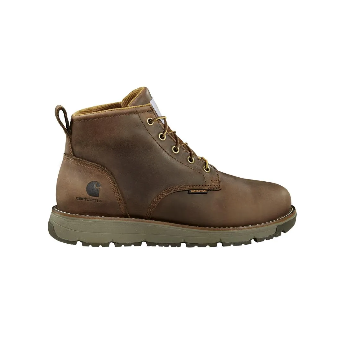 5" Millbrook Waterproof Wedge Soft Toe Boot Brown