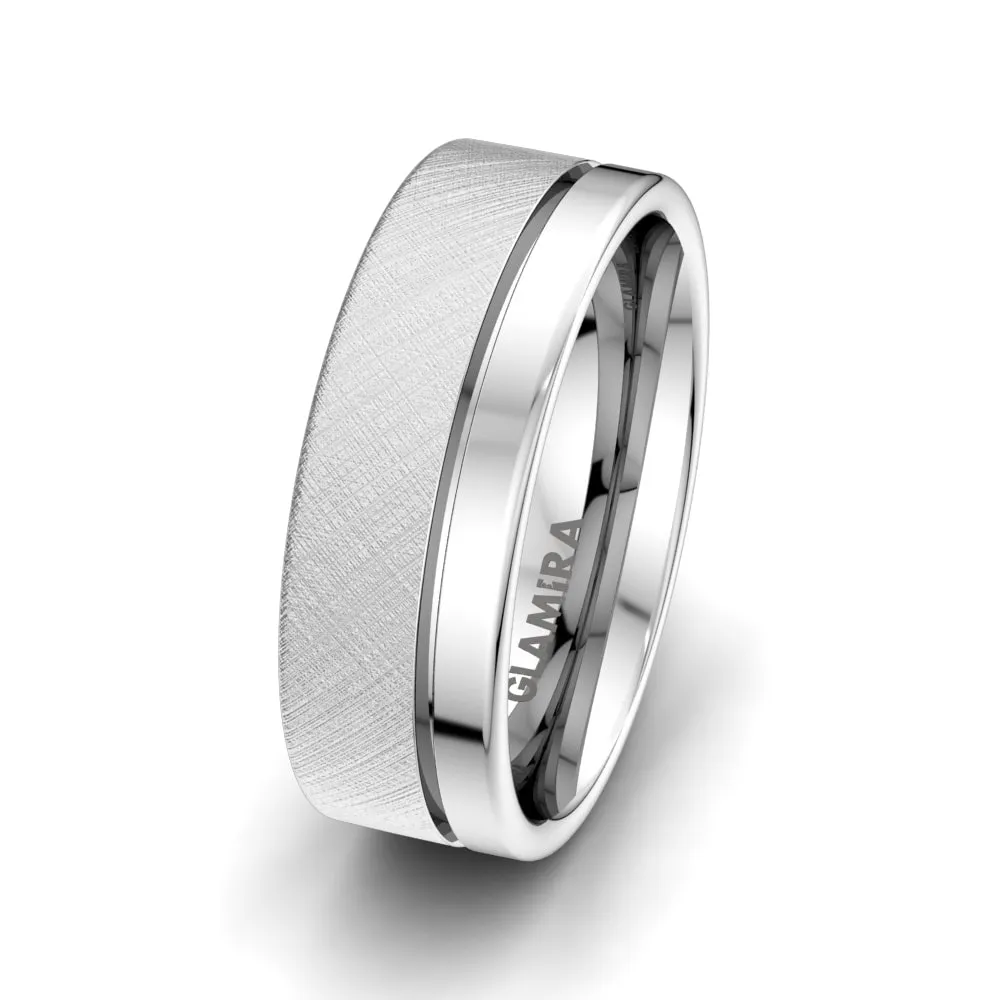 Anillo de hombre White Fay 8 mm