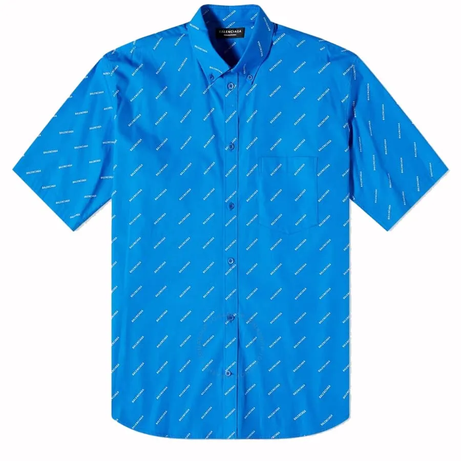 BALENCIAGA ALLOVER LOGO S/S SHIRT