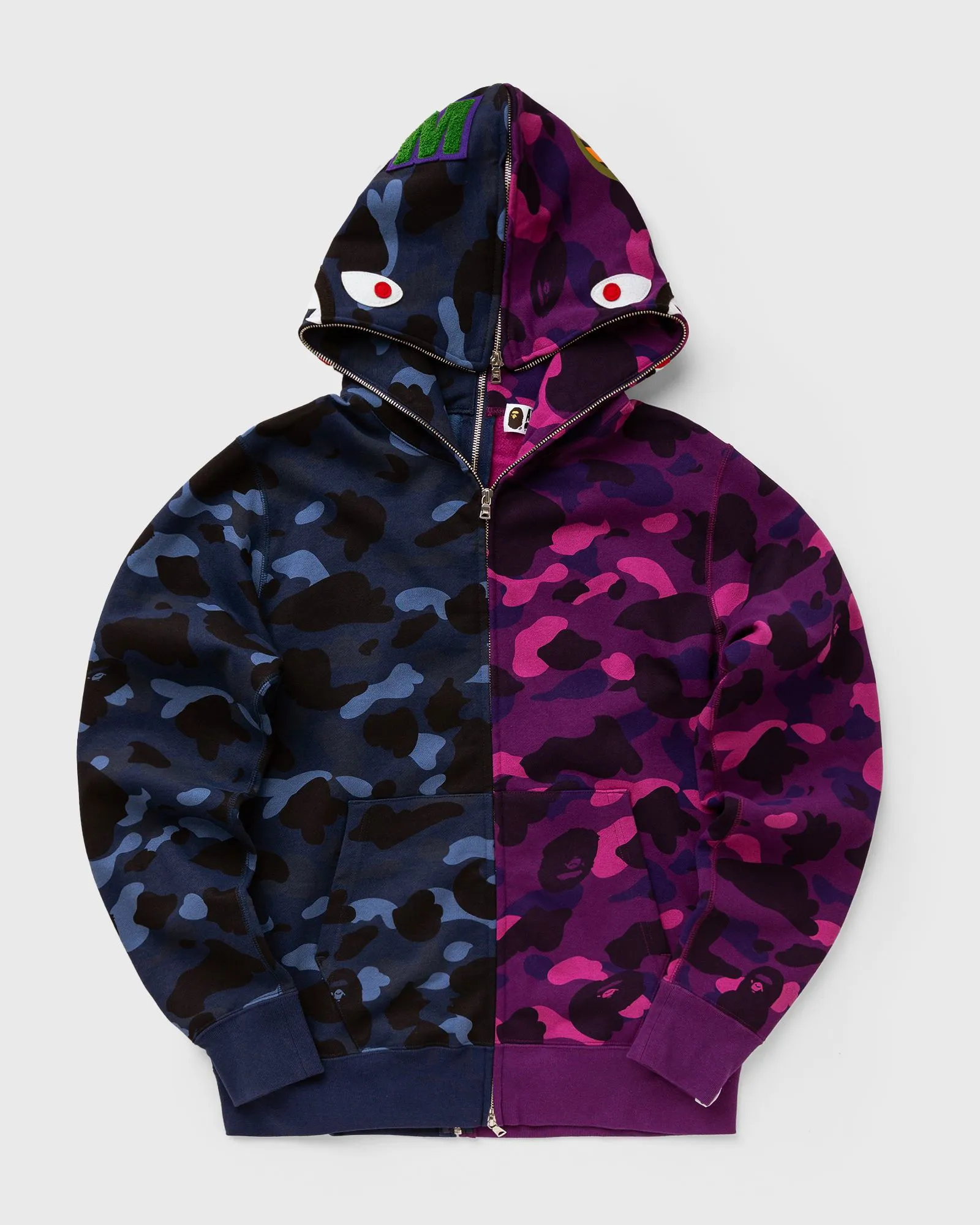 BAPE COLOR CAMO SEPARATE Shark FZ Hoodie