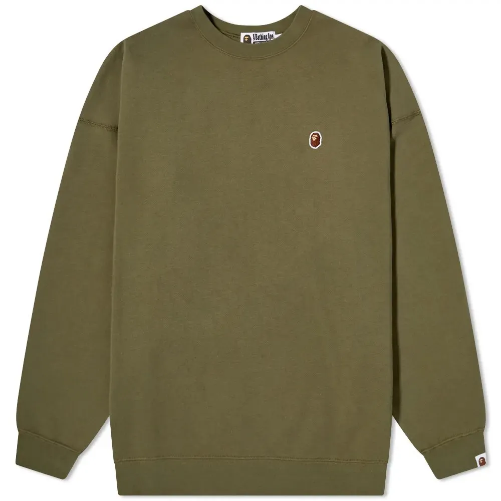 BAPE Oversized Ape Logo Crew Sweat