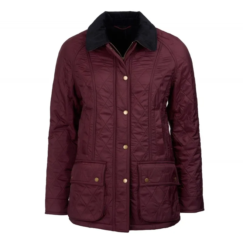 Barbour Beadnell Polarquilt Aubergine/Black