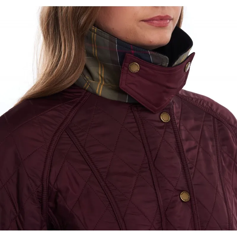 Barbour Beadnell Polarquilt Aubergine/Black