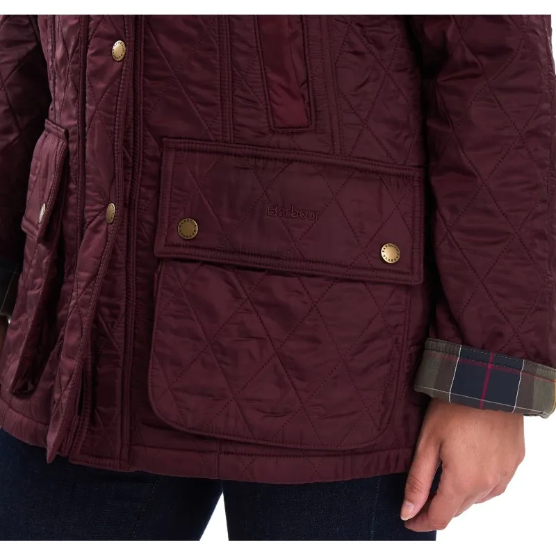 Barbour Beadnell Polarquilt Aubergine/Black
