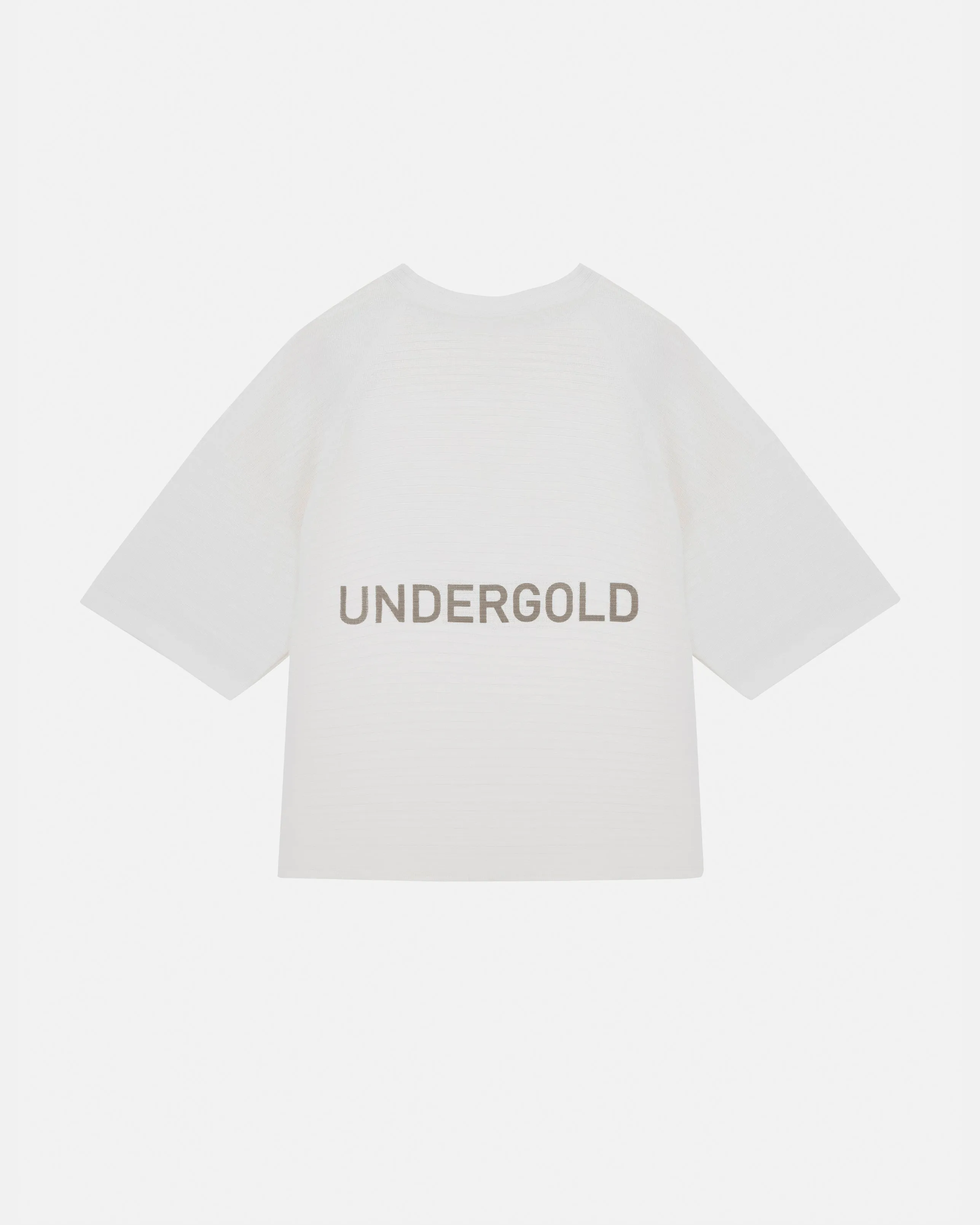Basics Logo Textured Boxy Tshirt White