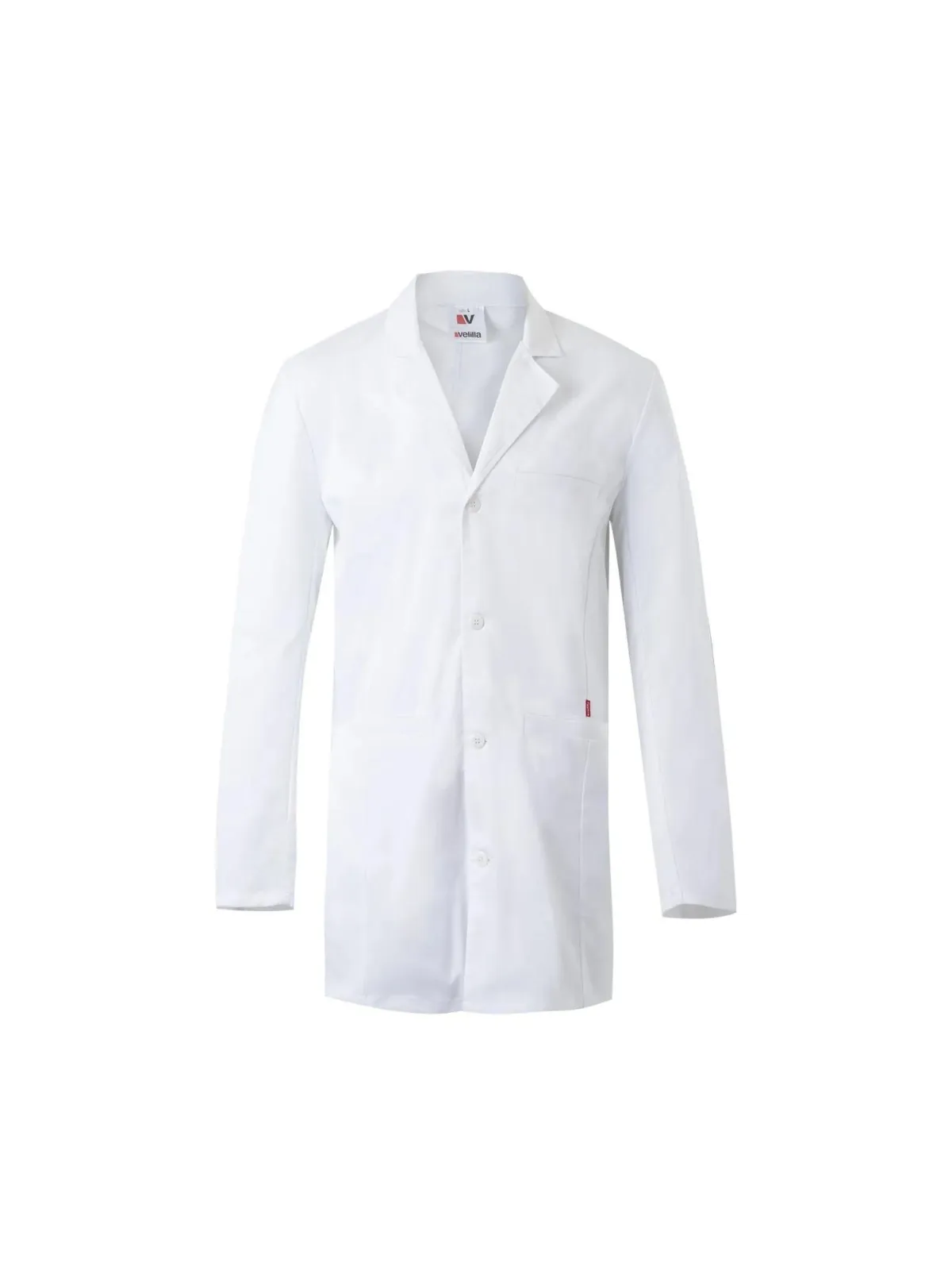 Bata blanca Stretch corta para hombre Velilla 539008S