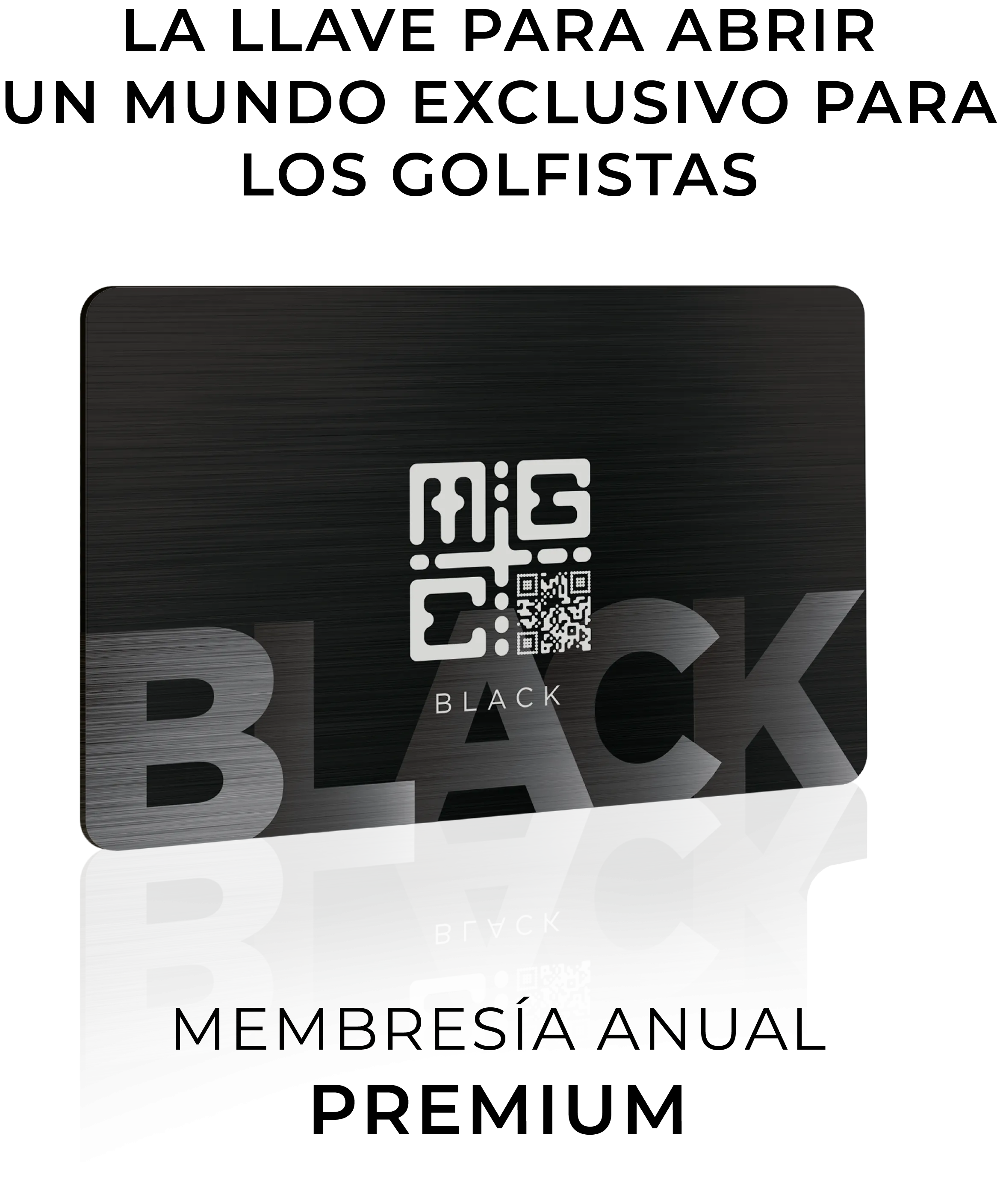 BLACK  MEMBRESíA ANUAL PARA CABALLEROS DE MEXICO GOLF CARD