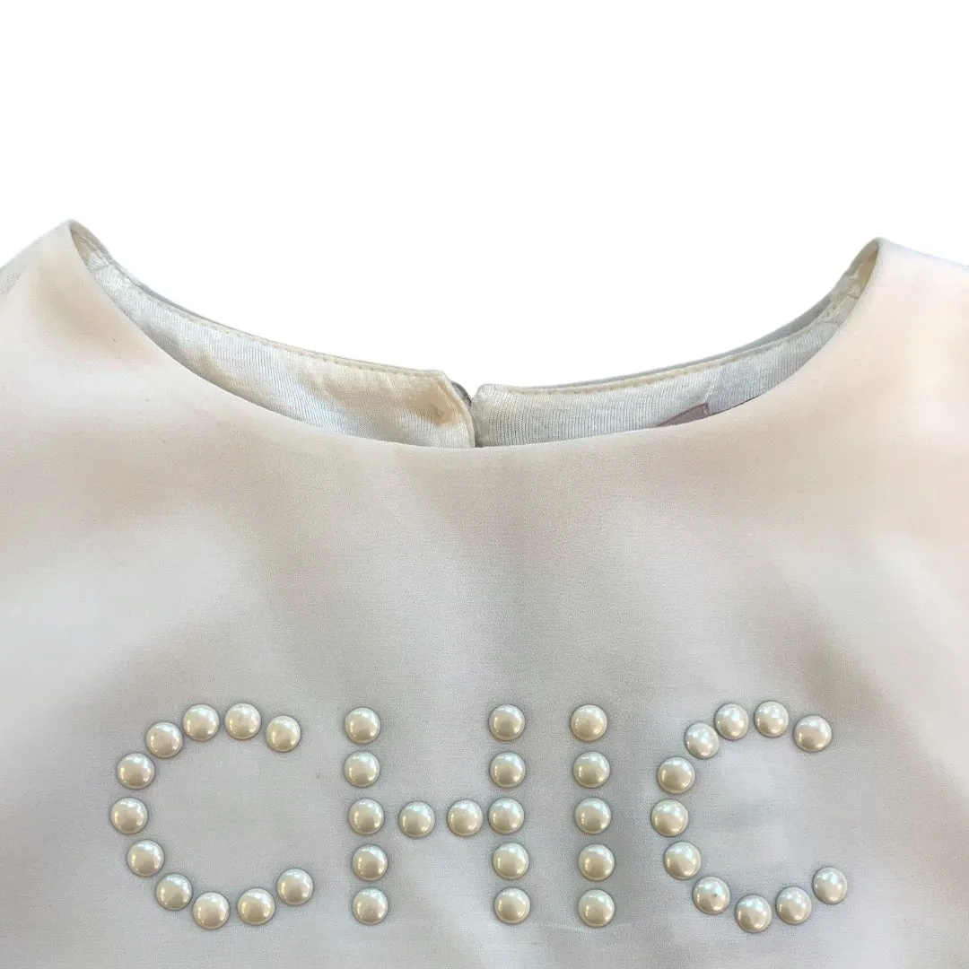 Blusa manga olán blanca “CHIC” niña BOBOLI