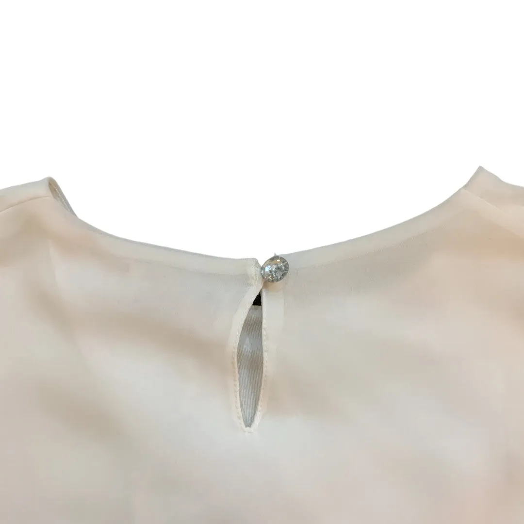 Blusa manga olán blanca “CHIC” niña BOBOLI