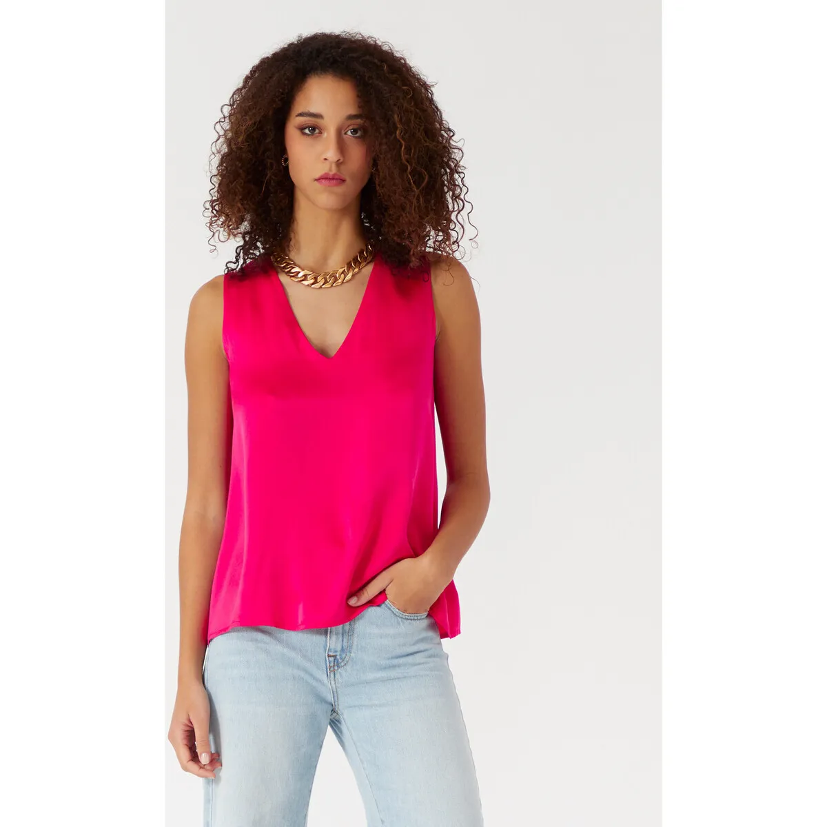 BLUSA SVASATA IN SETA SENZA MANICHE Art. C276SU