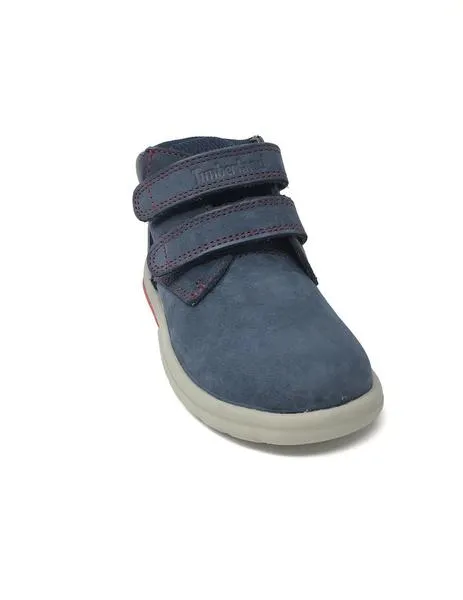 botin azul de velcro
