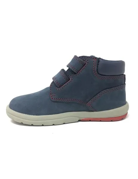 botin azul de velcro