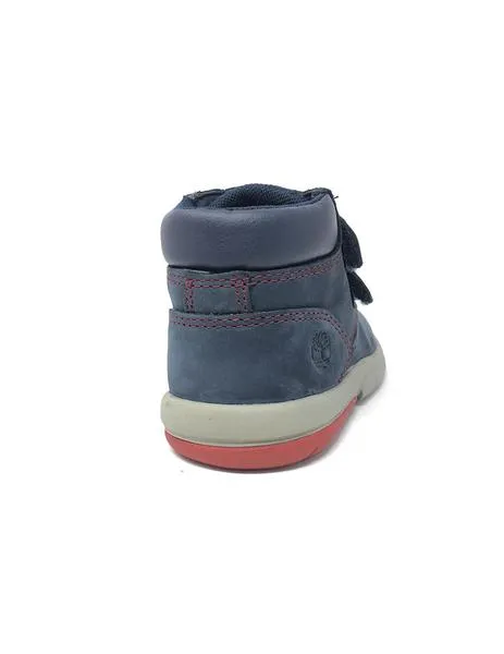 botin azul de velcro