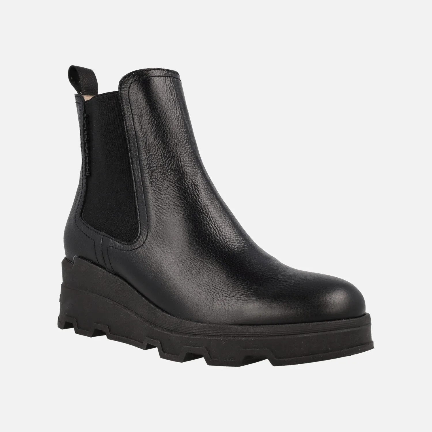 Botines de piel Hispanitas Florencia estilo chelsea con cuña de goma