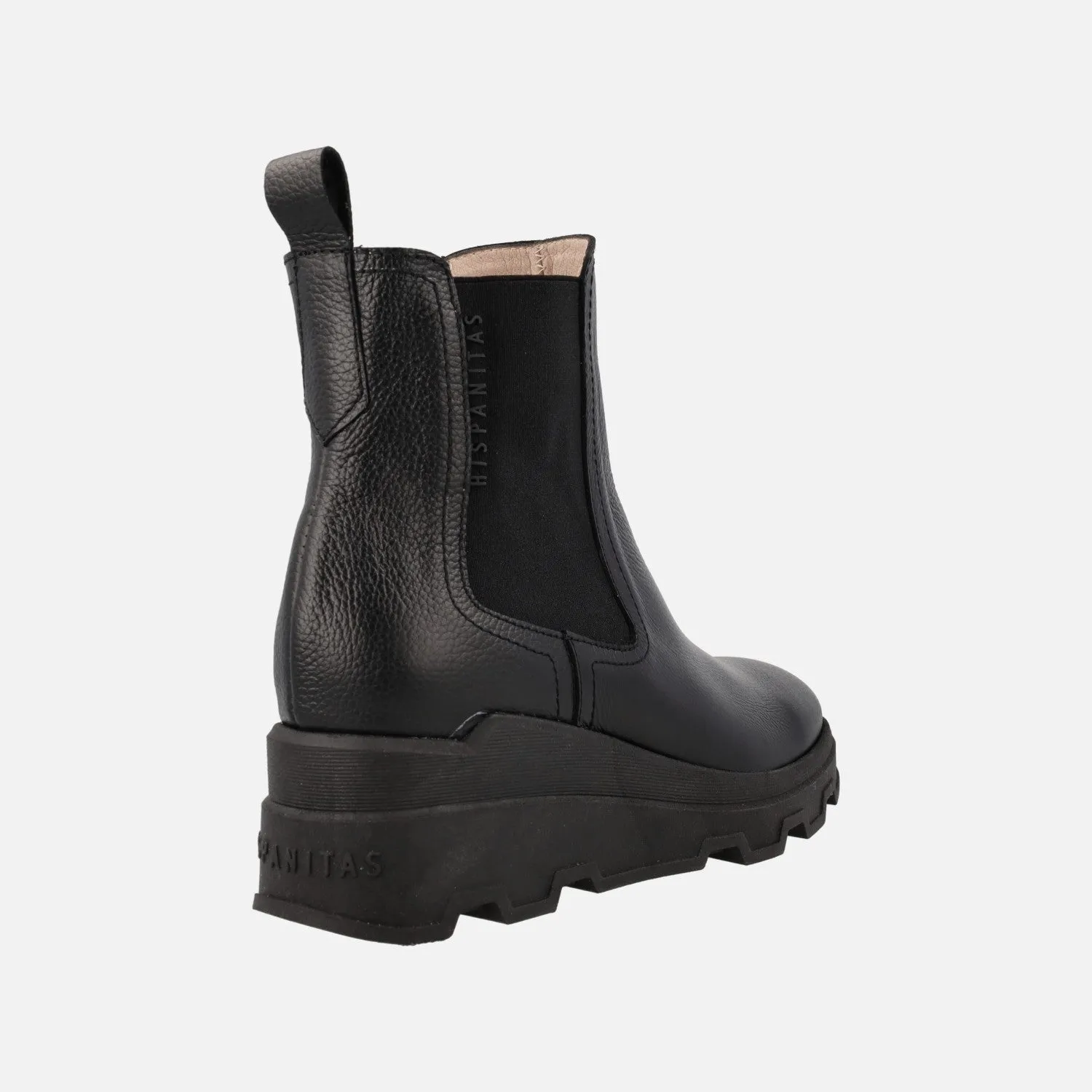 Botines de piel Hispanitas Florencia estilo chelsea con cuña de goma