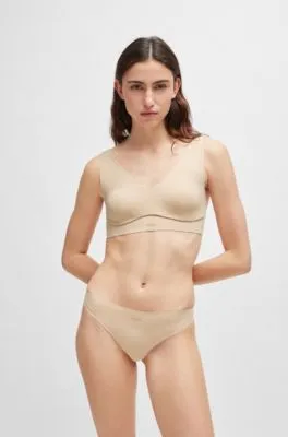 Bralette acolchado con logo flocado