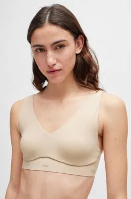 Bralette acolchado con logo flocado