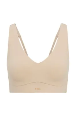 Bralette acolchado con logo flocado