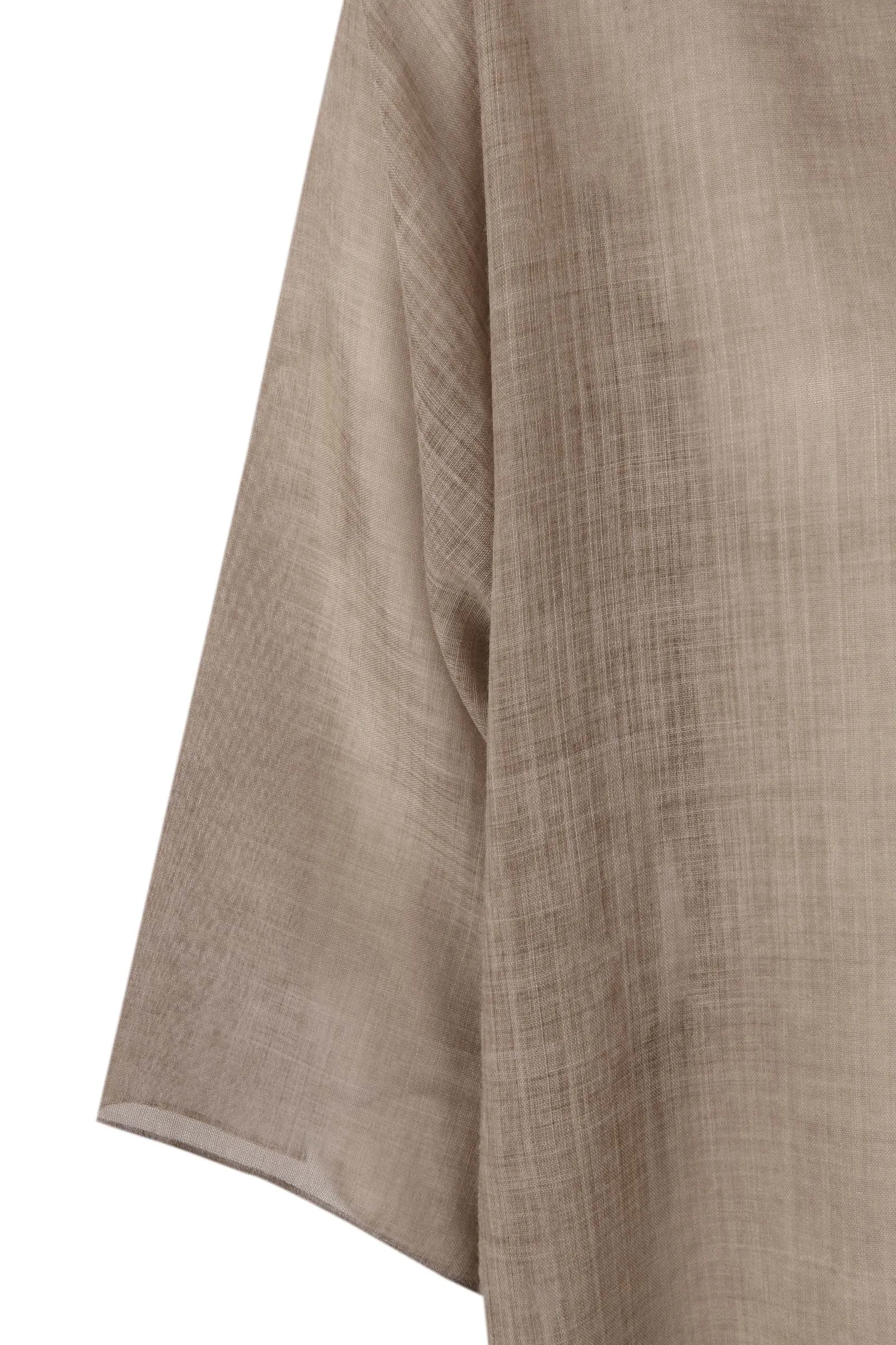 Bree, top in brown melange virgin wool