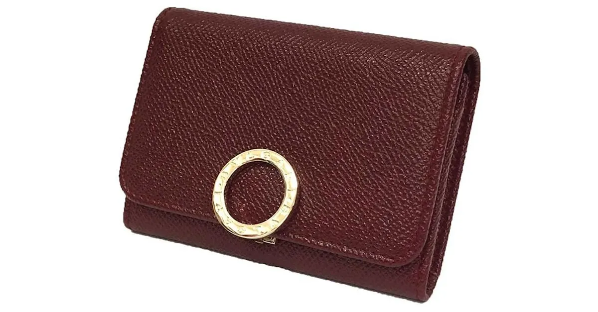 Bulgari Portatarjetas de visita Bvlgari BVLGARI BB Clip Dorado Burdeos Azul marino 