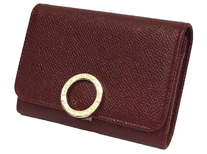 Bulgari Portatarjetas de visita Bvlgari BVLGARI BB Clip Dorado Burdeos Azul marino 