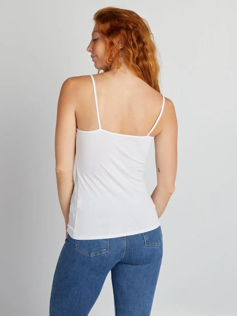 CAMISETA DE TIRANTES FINOS  BLANCO