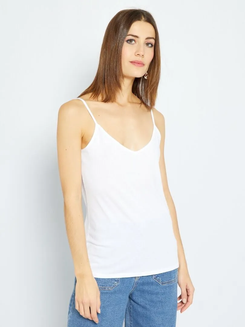 CAMISETA DE TIRANTES FINOS  BLANCO