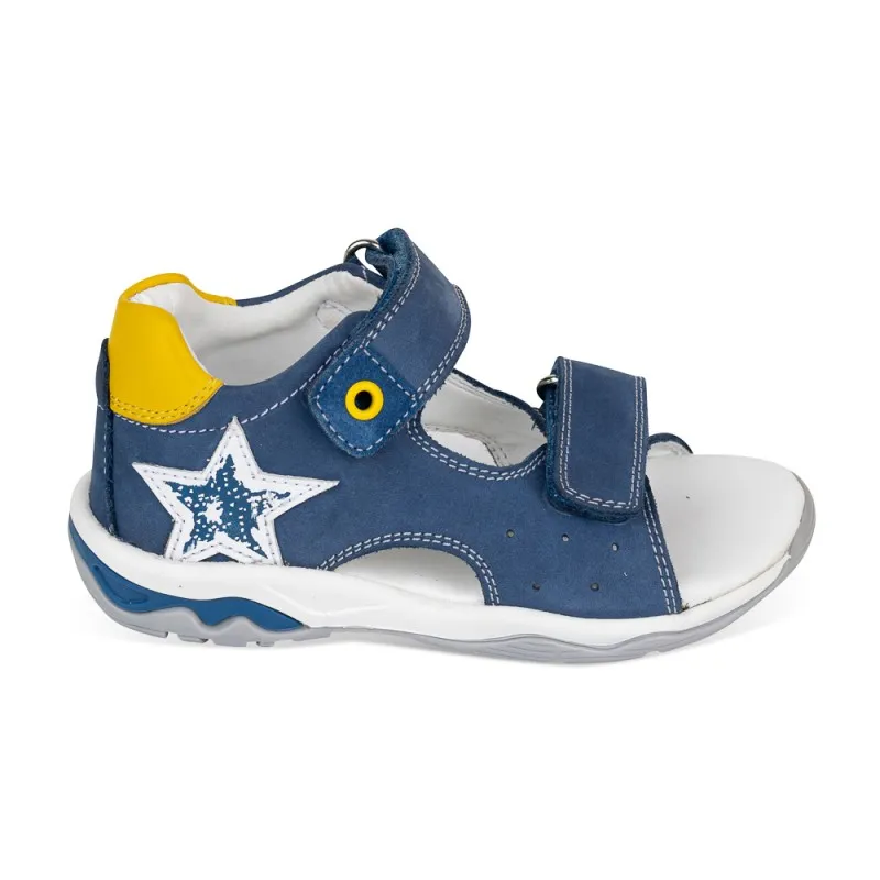 Cangrejera Sport Estrella Piel Natural. Velcro