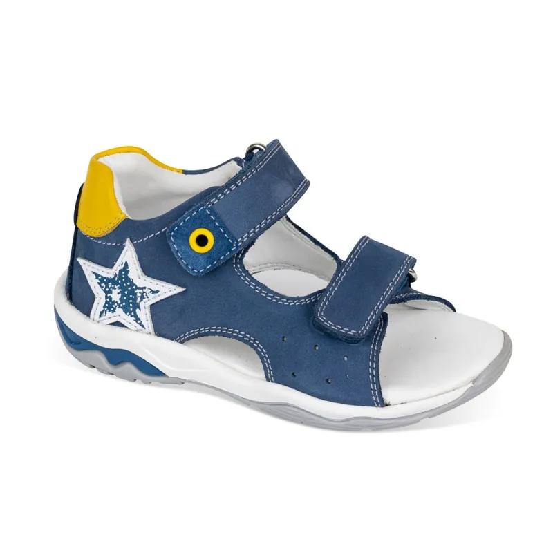 Cangrejera Sport Estrella Piel Natural. Velcro