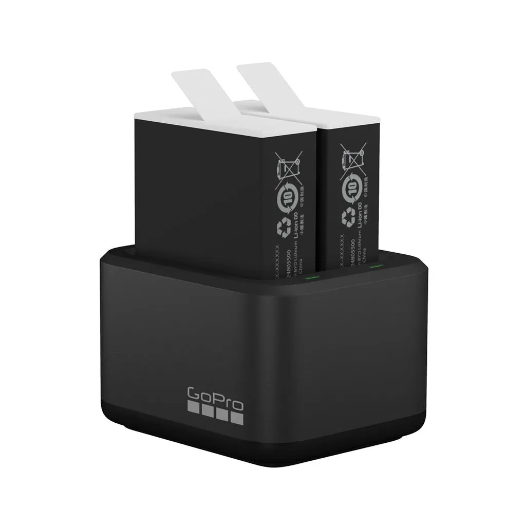 CARGADOR DOBLE GOPRO ENDURO Y 2 BATERIAS PARA HERO 9, HERO 10 Y HERO 11
