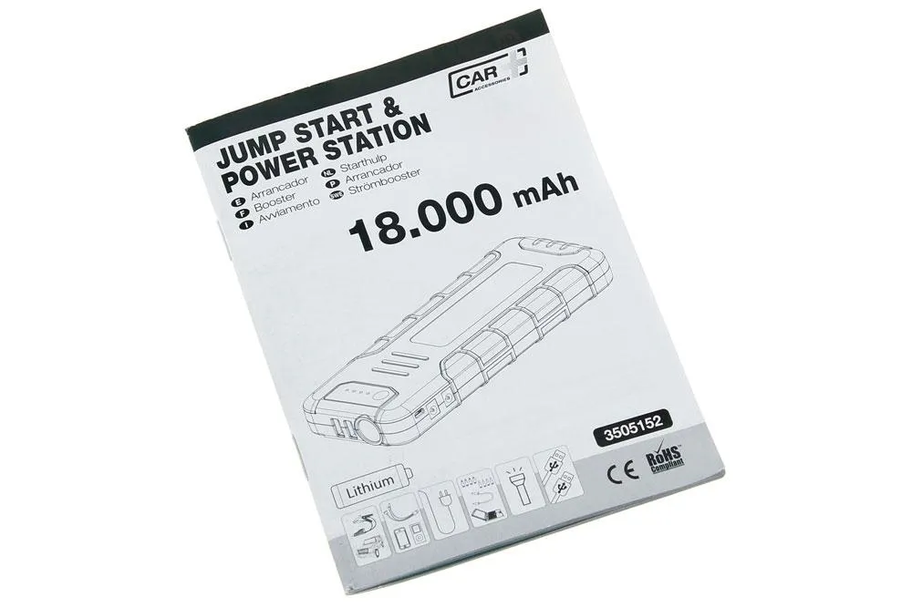 Cargador y arrancador de emergencia 18.000 mAh