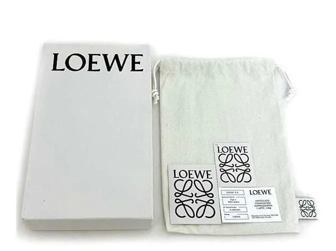 Cartera larga redonda Loewe en amarillo y burdeos 