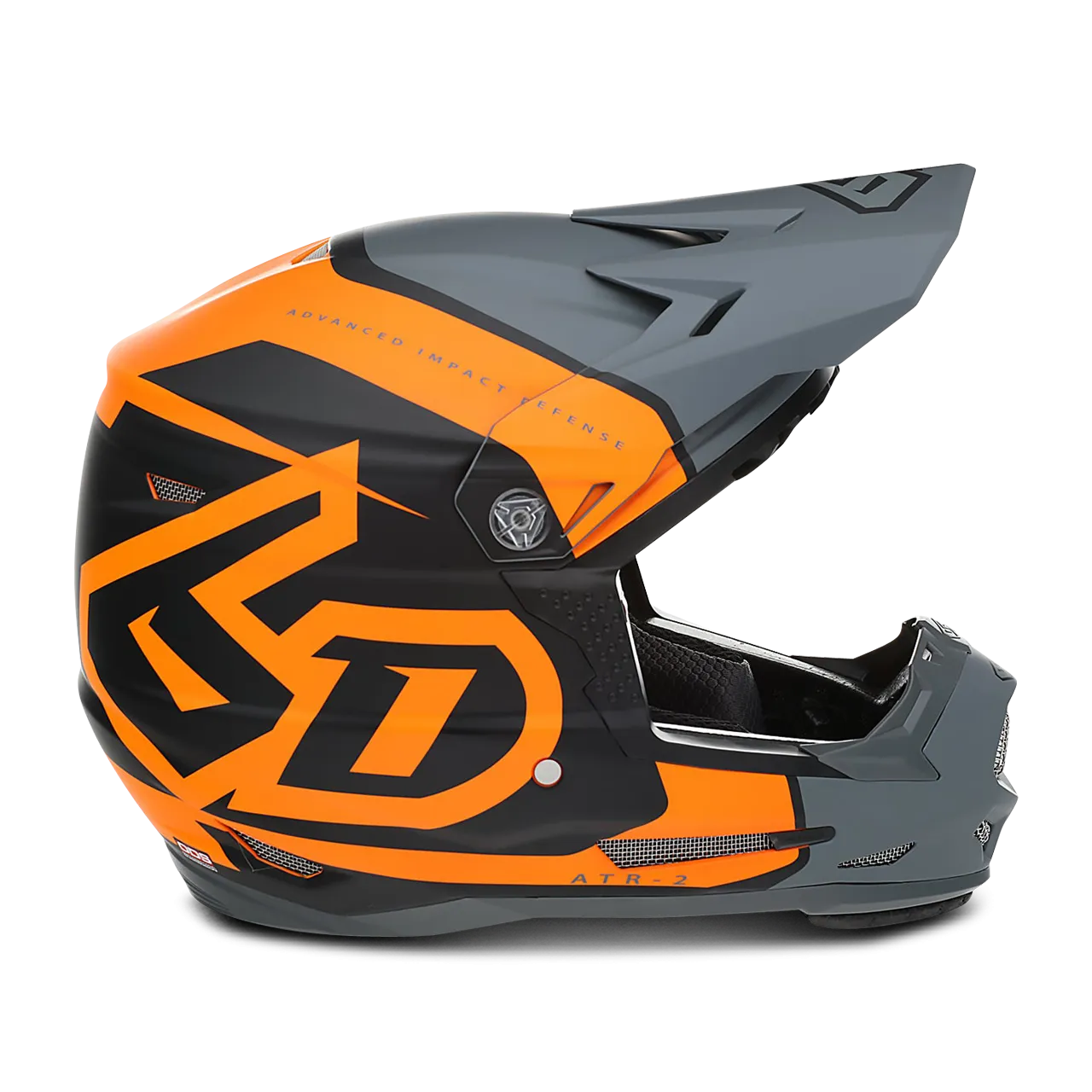 CASCO DE CROSS NIñO 6D ATR2Y TORQUE NARANJA NEóNGRIS MATE 
