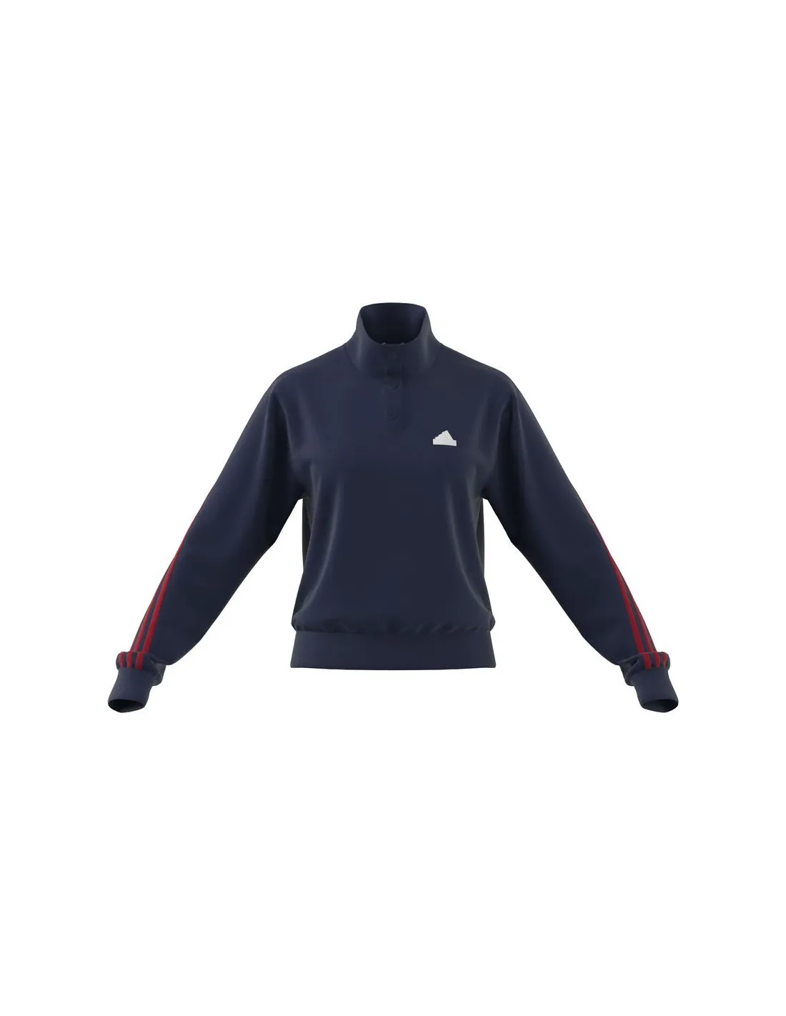 Chaqueta adidas Iconic Warpping 3 Bandas Snap Tracktop Mujer Azul Marino