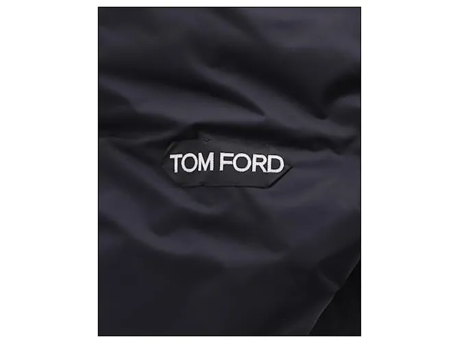 Chaqueta camisera acolchada Tom Ford en poliéster azul marino 
