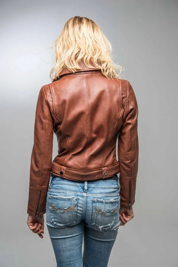 Chaqueta Mujeres Rose Garden Laurie Lamb Castel Dark Cognac Zz
