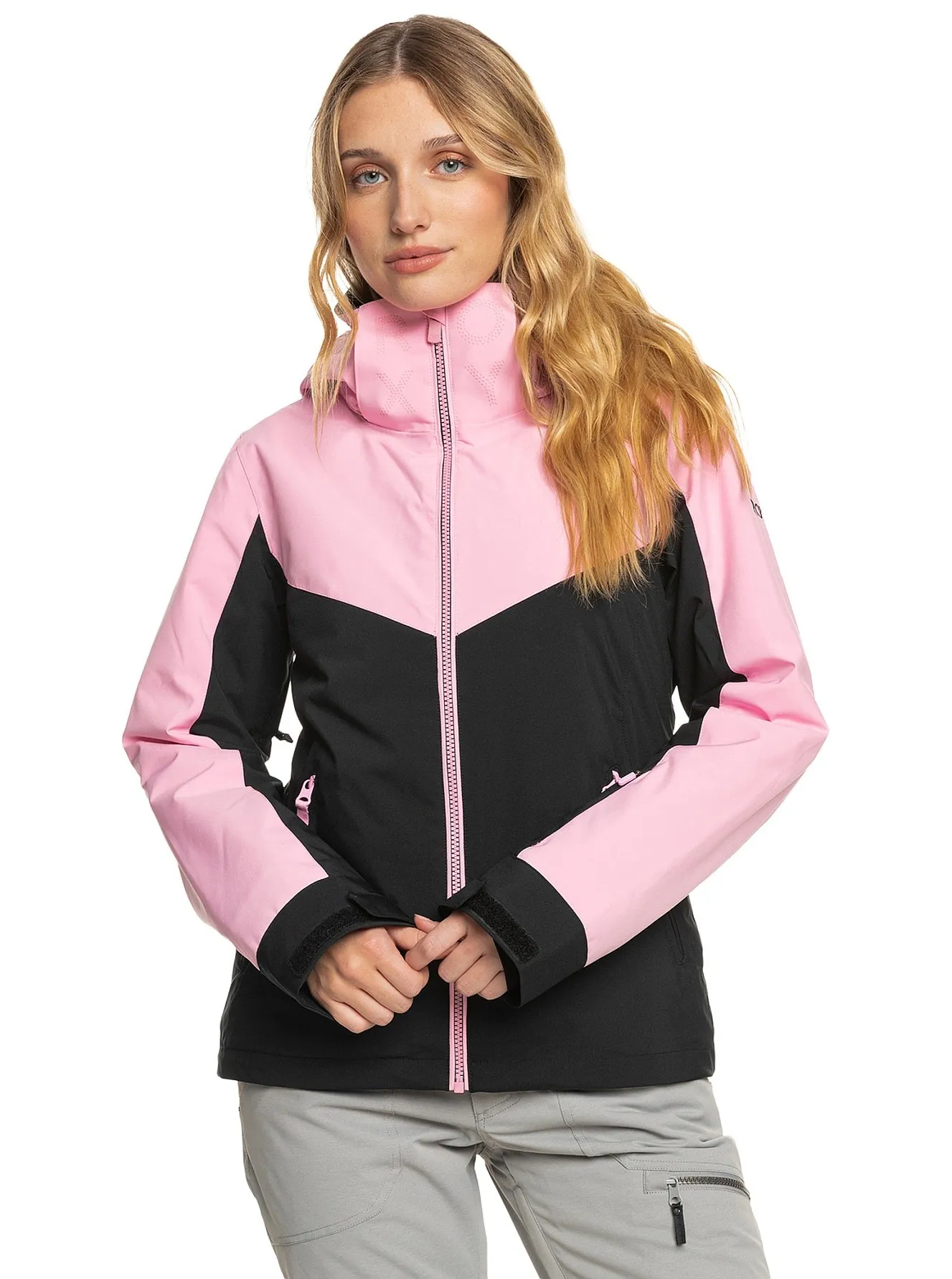 CHAQUETA ROXY FREE JET BLOCK  MGS0/PINK FROSTING  WOMEN´S