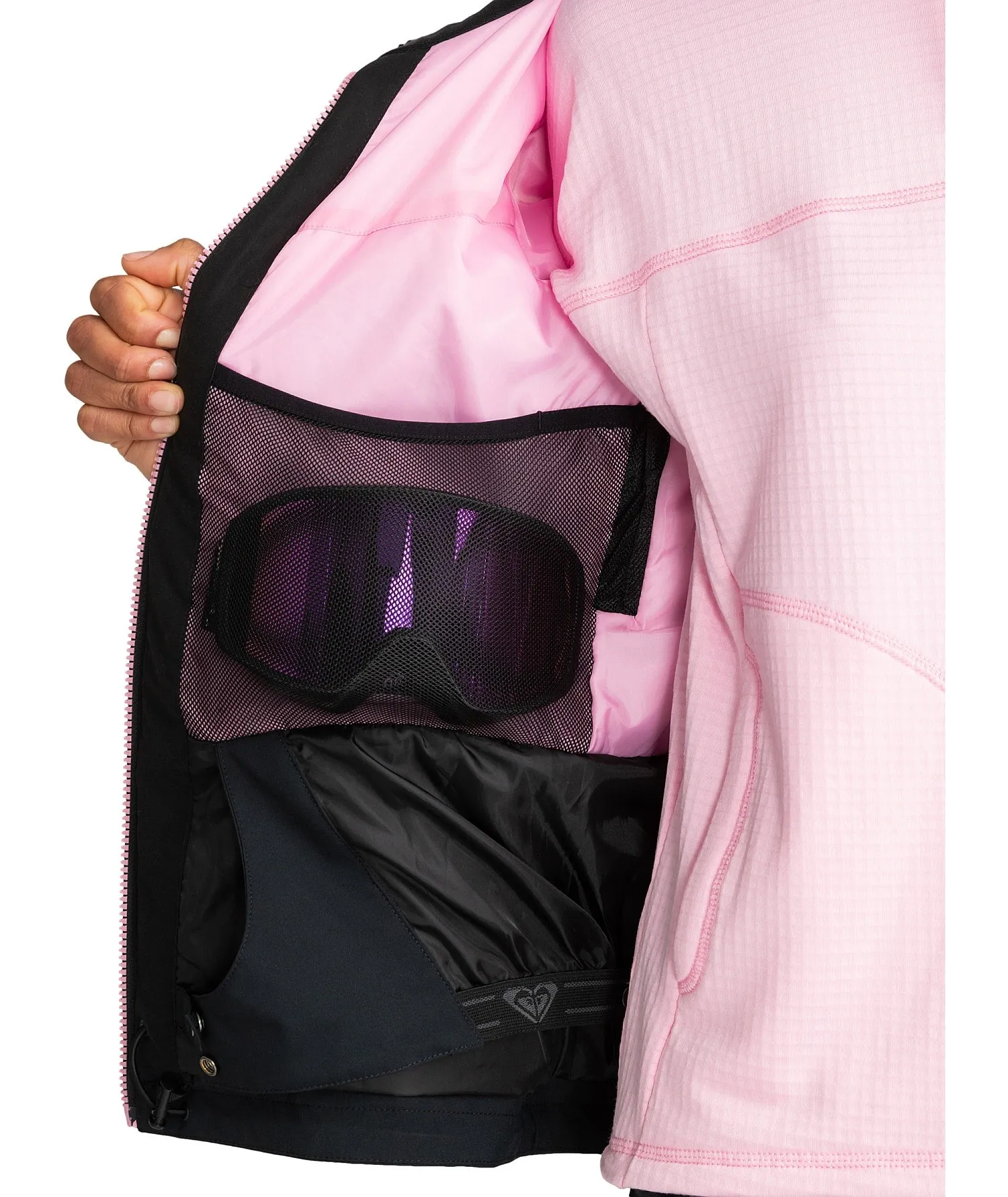 CHAQUETA ROXY FREE JET BLOCK  MGS0/PINK FROSTING  WOMEN´S