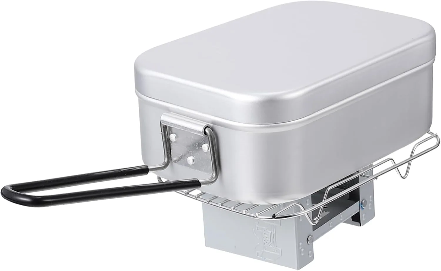 Ciieeo Juego De De Caja De Almuerzo Para Camping Caja De Almuerzo De Viaje De Con Rack De Vapor y Horno Plegable Ideal Para Excu