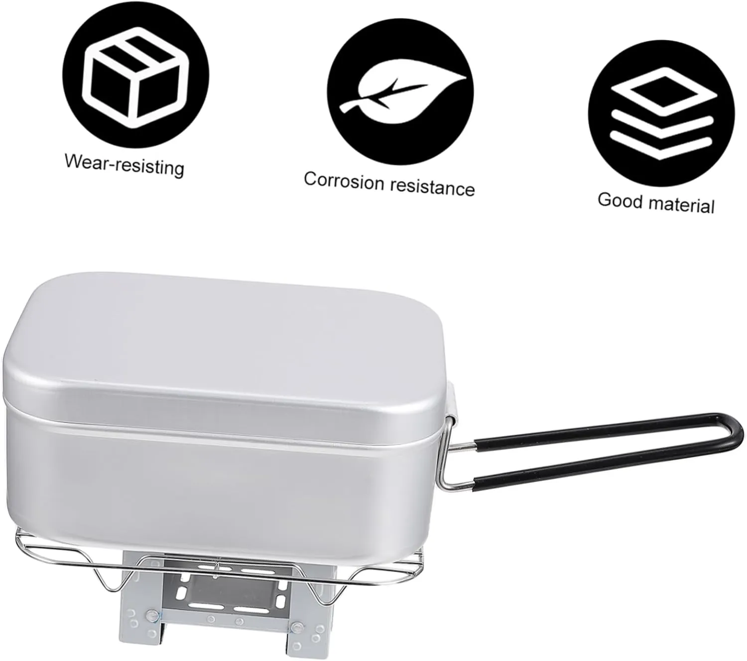 Ciieeo Juego De De Caja De Almuerzo Para Camping Caja De Almuerzo De Viaje De Con Rack De Vapor y Horno Plegable Ideal Para Excu