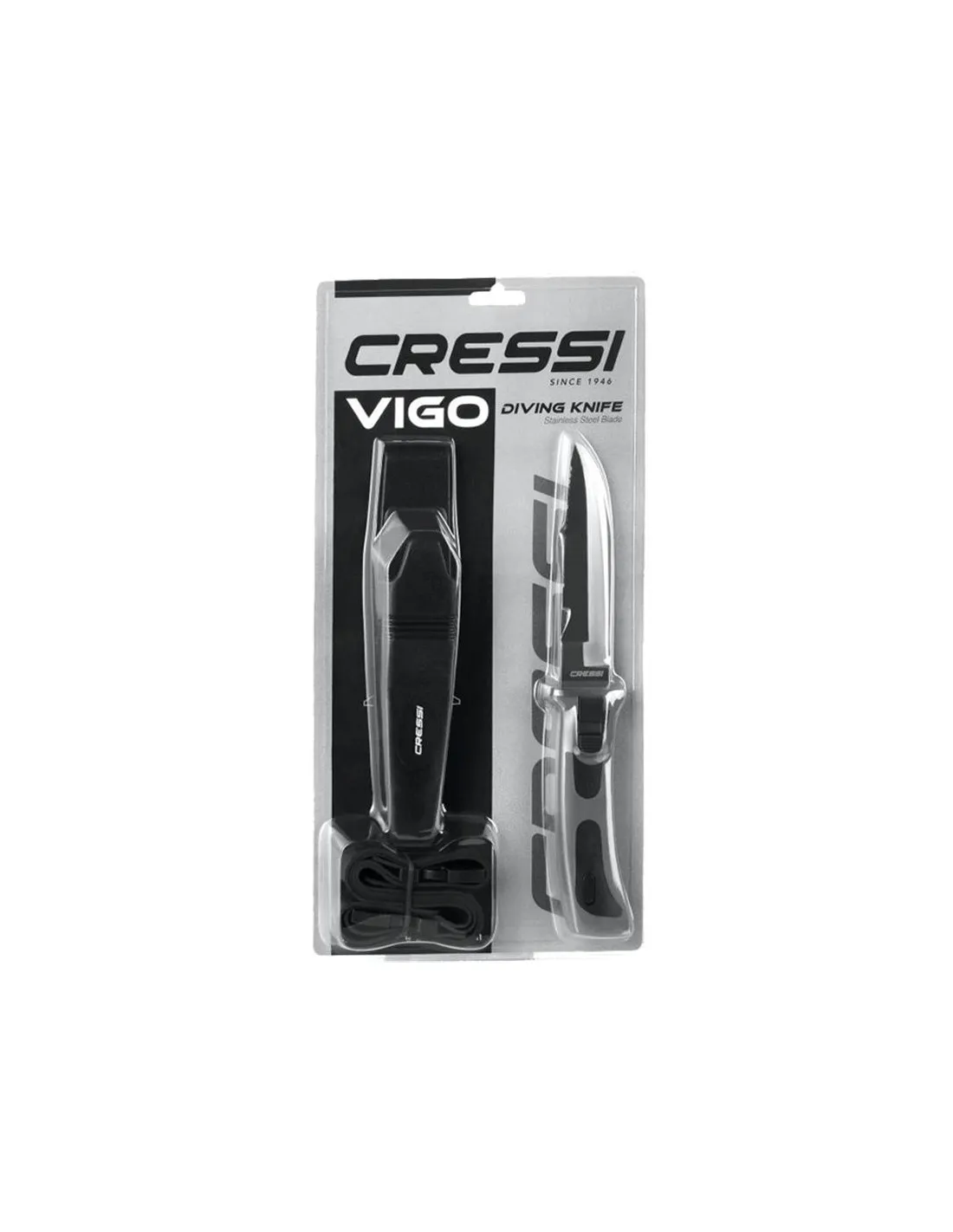 Cuchillo de pesca submarina Cressi Sub Vigo Black