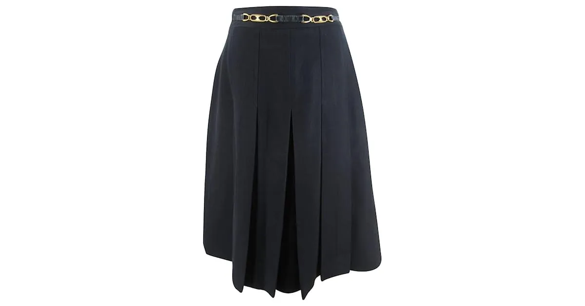 Céline CELINE Ropa Accesorios Dorados Falda Talla S Negro 