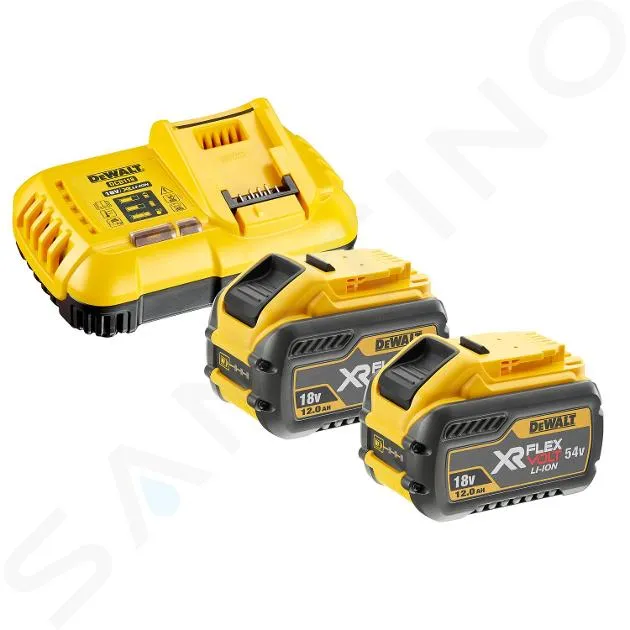 DEWALT ACCESORIOS  JUEGO DE CARGADOR 8A Y 2X BATERíA 18/54 V XR FLEXVOLT 12,0 AH DCB118Y2