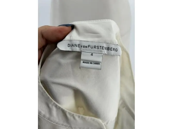 DIANE VON FURSTENBERG Tops T.US 4 Algodón Blanco 