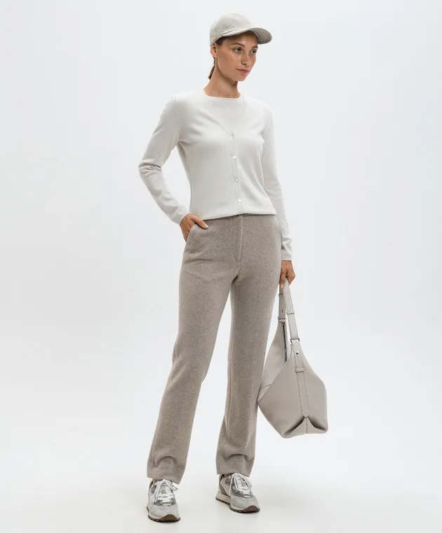 Enrico Mandelli Beige pants made of wool and cashmere
