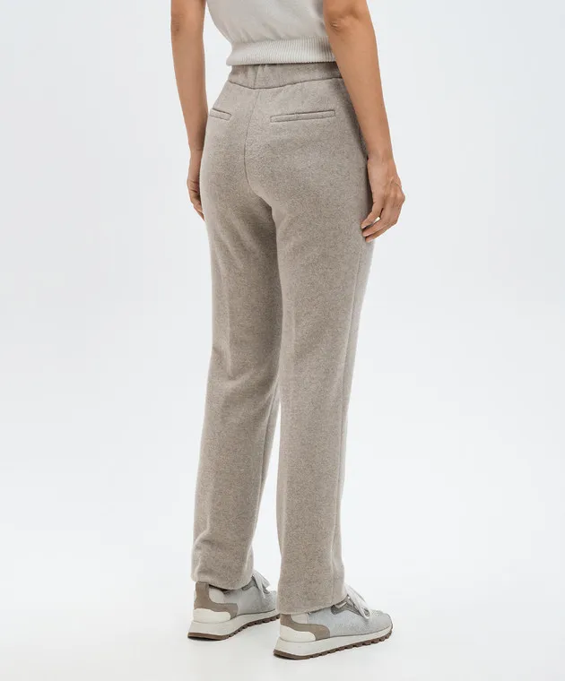 Enrico Mandelli Beige pants made of wool and cashmere